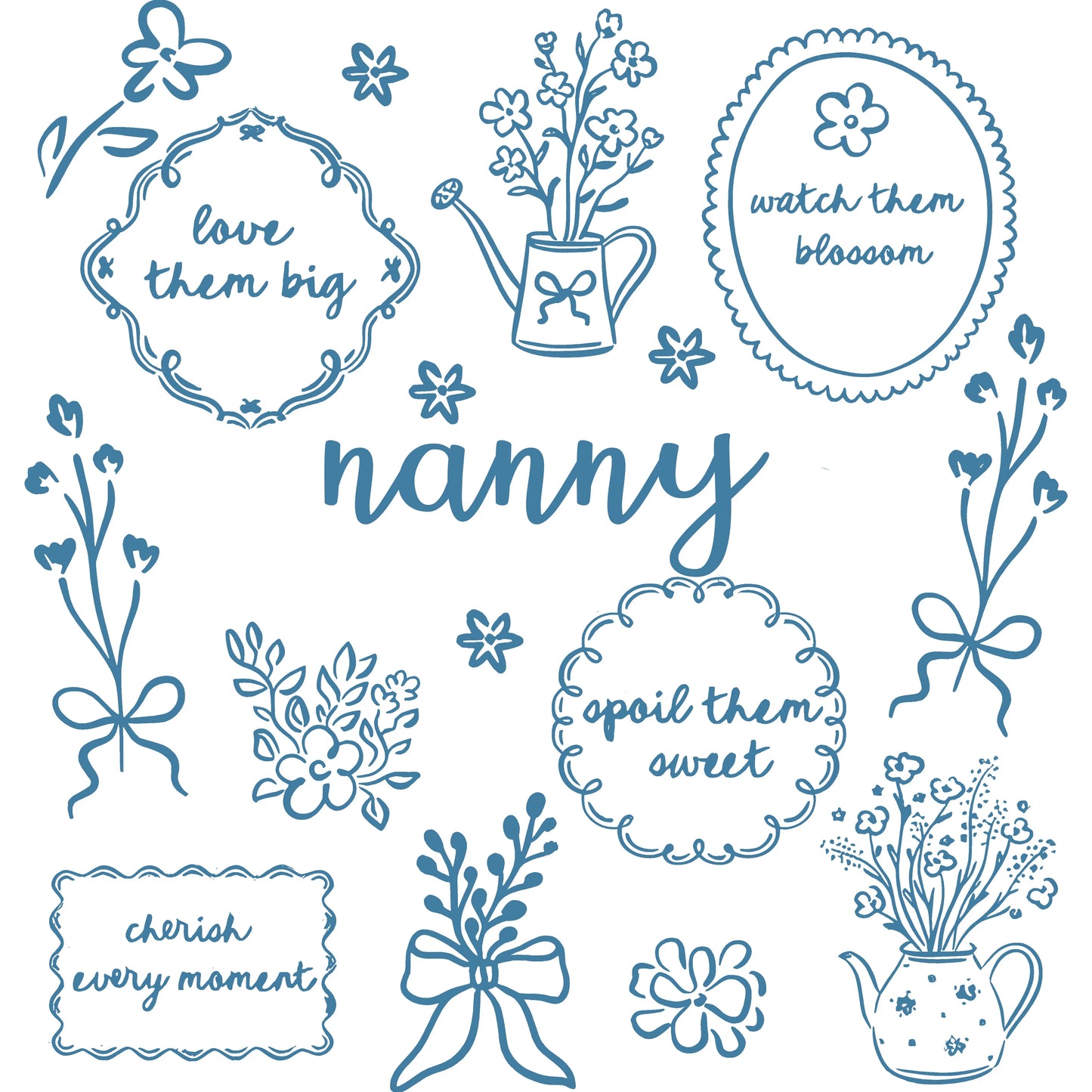 Comfort Colors® Custom Floral Grandma T-Shirt – Personalized Floral Mama Shirt, Aesthetic Wildflower Grandmother Gift, Trendy Spring Garden Tee