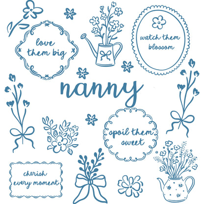 Comfort Colors® Custom Floral Grandma T-Shirt – Personalized Floral Mama Shirt, Aesthetic Wildflower Grandmother Gift, Trendy Spring Garden Tee