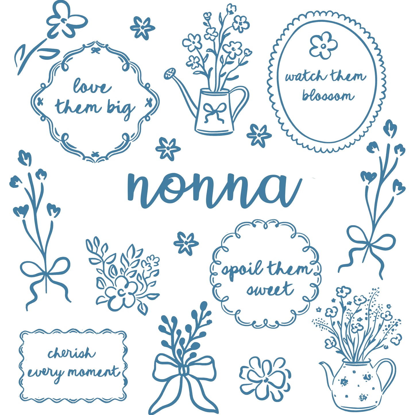 Comfort Colors® Custom Floral Grandma T-Shirt – Personalized Floral Mama Shirt, Aesthetic Wildflower Grandmother Gift, Trendy Spring Garden Tee