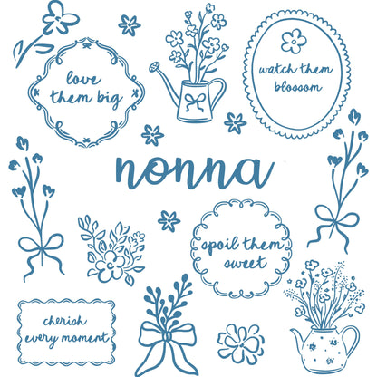 Comfort Colors® Custom Floral Grandma T-Shirt – Personalized Floral Mama Shirt, Aesthetic Wildflower Grandmother Gift, Trendy Spring Garden Tee