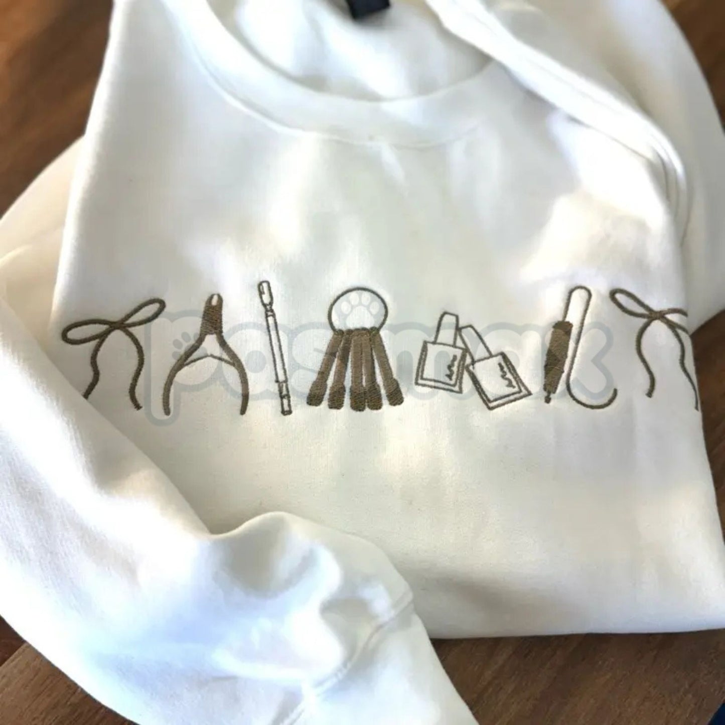 Nail Artist Icon Embroidered Sweatshirt – Chic Salon & Manicurist Wardrobe Essential-Pasimax