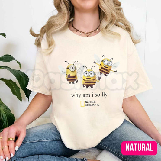 National Geographic Minibee Cotton T-Shirt – Wildlife Animal Nature Exploration Unisex Tee  -Pasimax