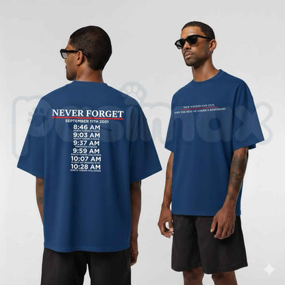 Never Forget September 11 Memorial Timeline T-Shirt – Patriotic Patriotic 9/11 Honor Unisex Cotton Tee-Pasimax