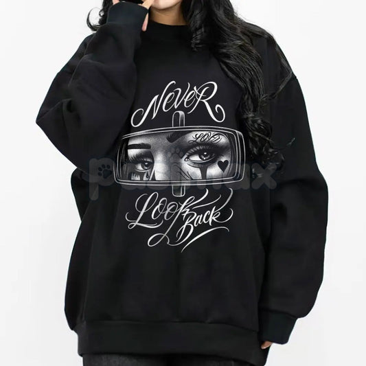 Never and Look Art Chicano Hoodie | Lowrider Cholo Gangster Streetwear | Men's Cotton Fabric-Pasimax