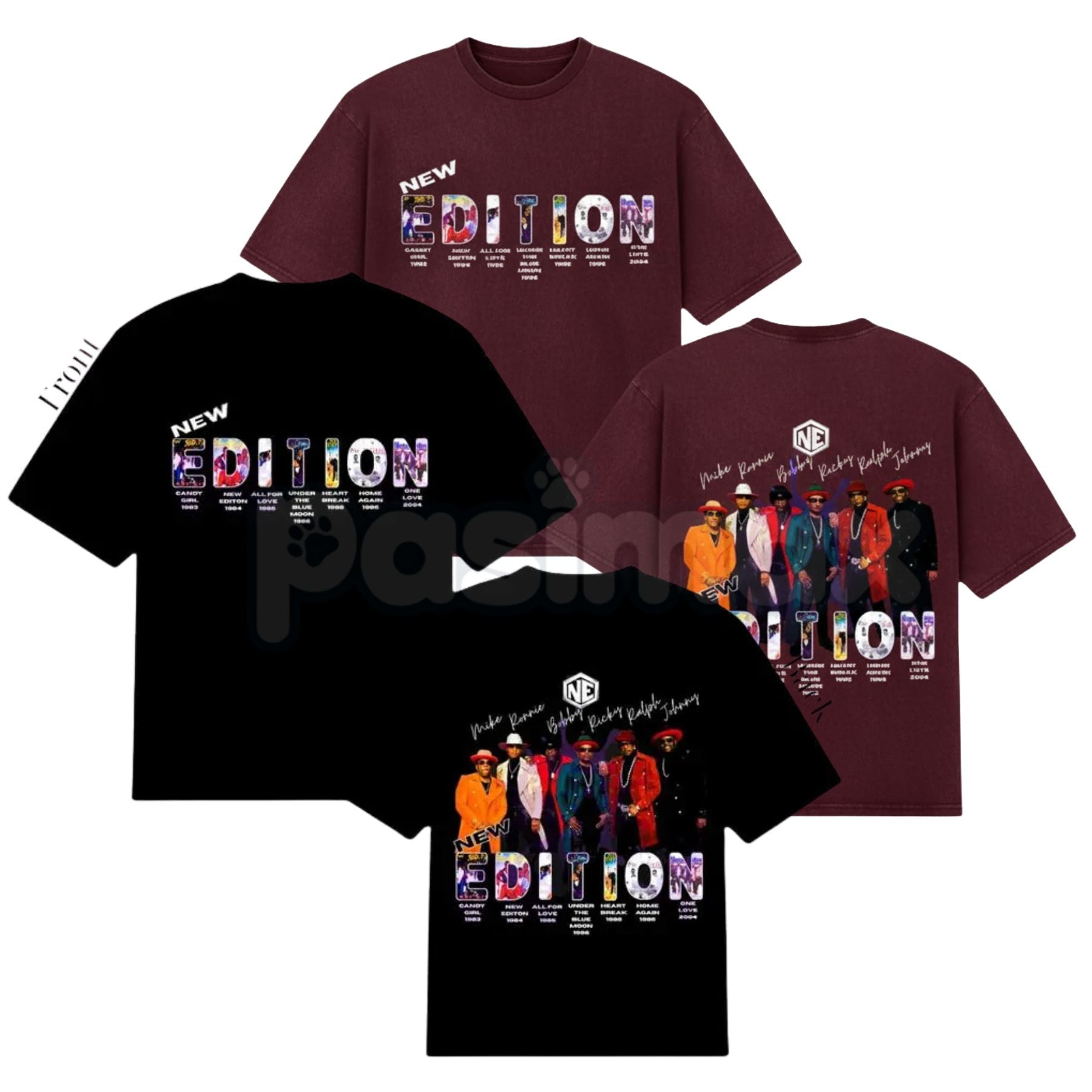 New Edition "Way Tour 2026" Inspired T-Shirt - Retro R&B Concert Graphic Tee, NE4Life Fan Merchandise, Vintage 90s Music Tour Style Apparel-Pasimax