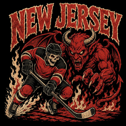 USA 32 Teams Ice Hockey Skull Sweatshirt | Vintage 90s All Team Sport Top