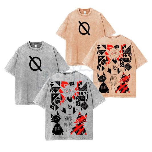 Night in The Woods Mae Borowski T-Shirt – Double Printed Acid Washed Anime Graphic Tee-Pasimax