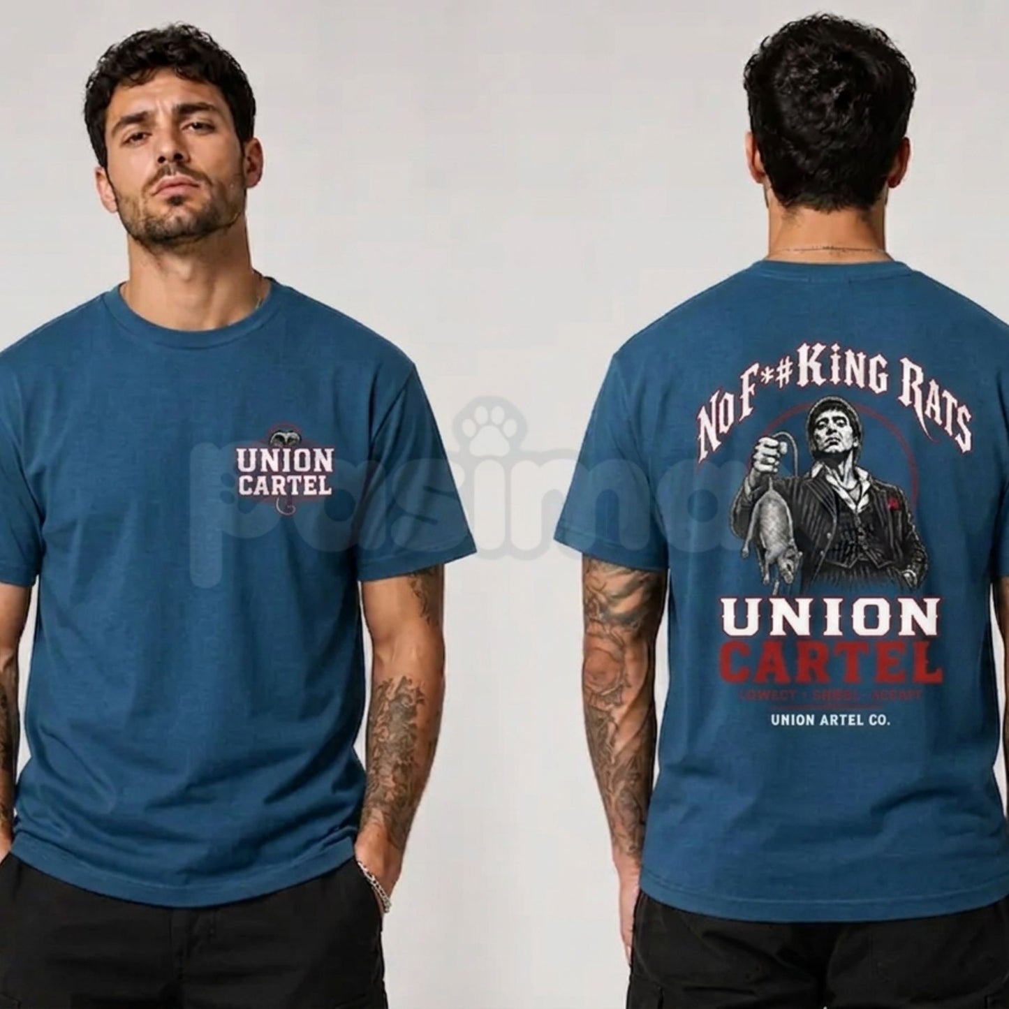 "No Fuking Rats" Graphic T-Shirt – Bold Streetwear Statement Tee-Pasimax