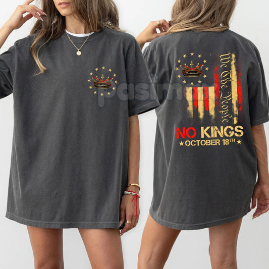 'No Kings in America We The People' Shirt – Patriotic Comfort Colors® Tee, Constitutional Freedom Apparel-Pasimax