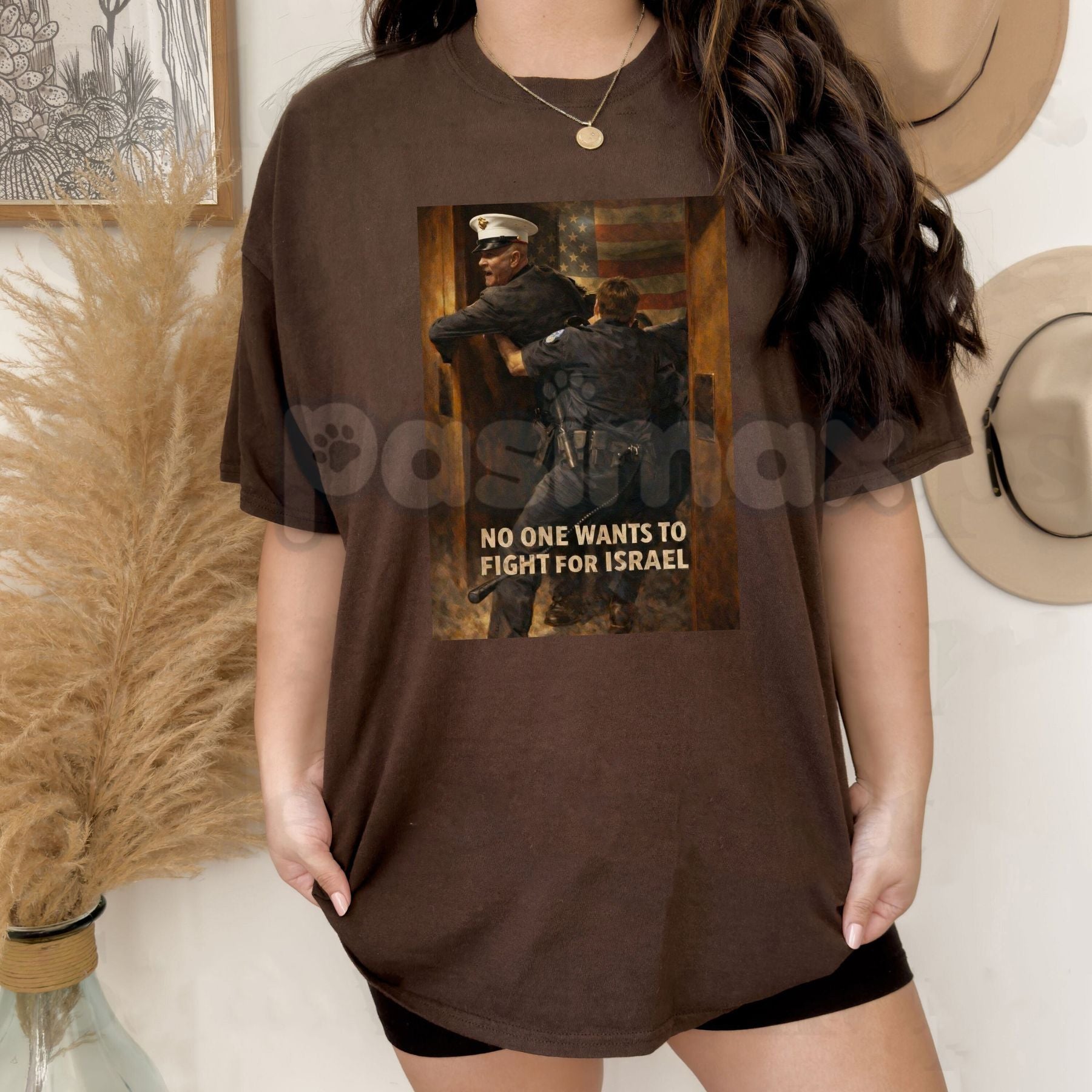 "No One Wants To Fight For Israel" Graphic T-Shirt - Anti-War Political Statement Tee, Premium 100% Cotton Activism Top, Socially Conscious Geopolitical Shirt, Modern Protest Movement Apparel, Soft Lived-In Minimalist Statement Fashion-Pasimax