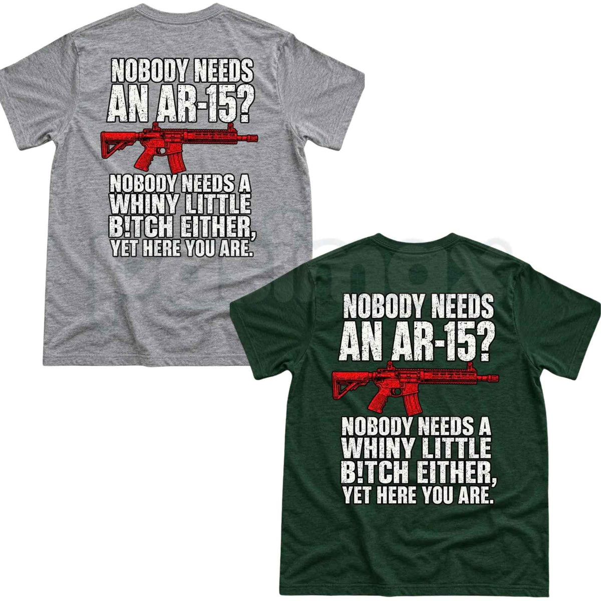 Nobody Needs An AR15 T-Shirt – Funny Sarcastic Gun Humor Unisex Graphic Tee-Pasimax