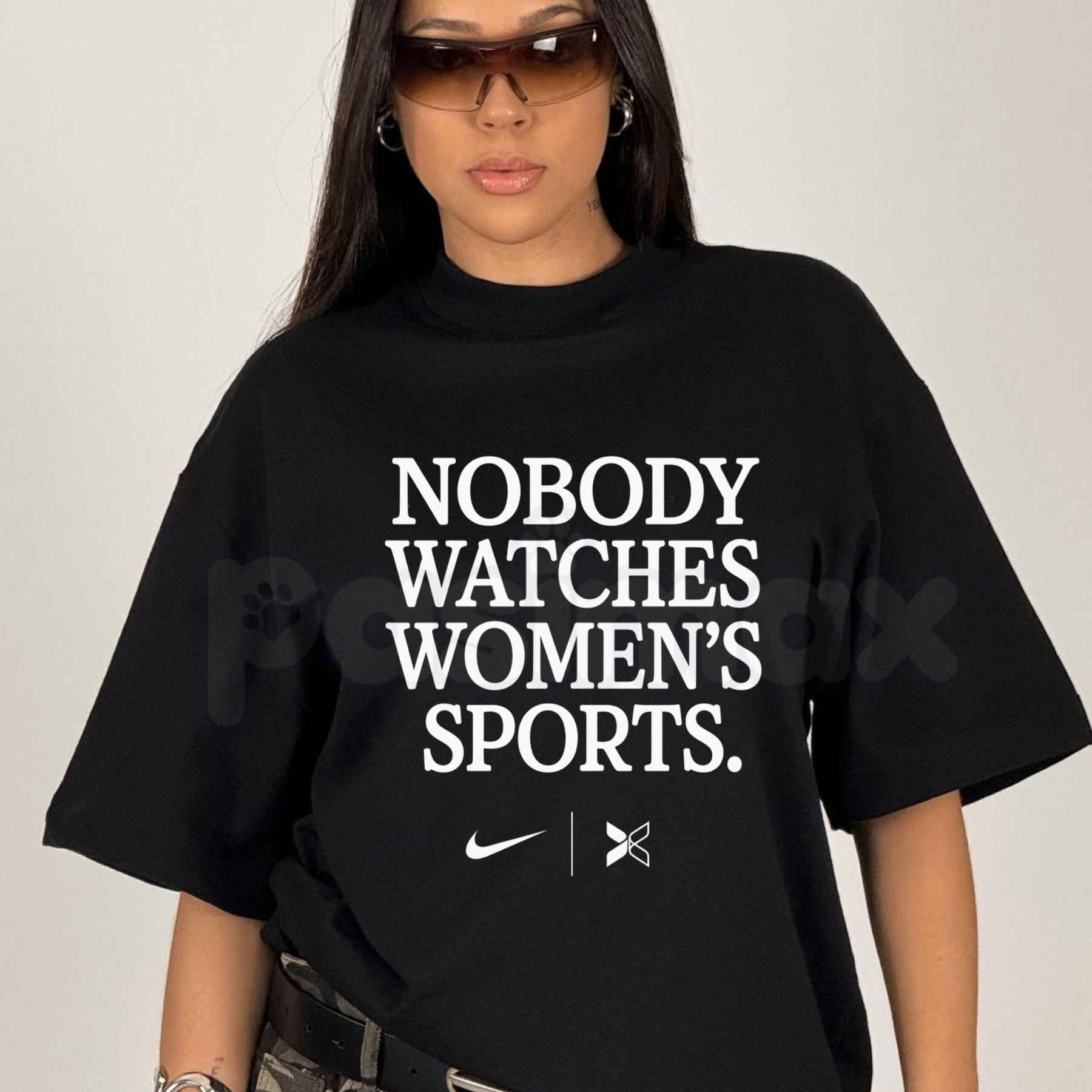 Nobody Watches Women's Sports T-Shirt – Funny Ironic Statement Unisex Cotton Tee-Pasimax
