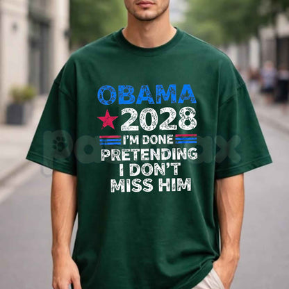 Obama 2028 Political Graphic T-Shirt – Hope & Campaign Style Unisex Tee-Pasimax