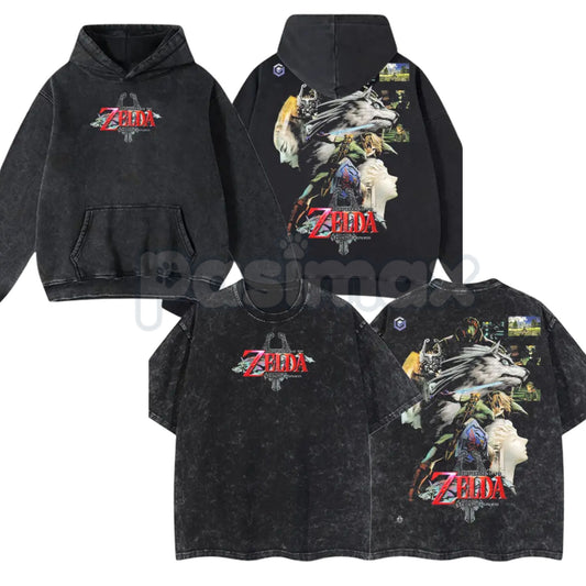 OceanDust4U Zelda: Twilight Princess v2 Hoodie – Premium Cotton, Oversized Fit, Pre-Washed Vintage Style-Pasimax