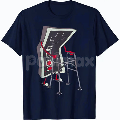 Old Gamer Retro Video Game T-Shirt - Classic Console Graphic Tee, Nostalgic Vintage Gaming Apparel, Gift for Veteran Gamers-Pasimax