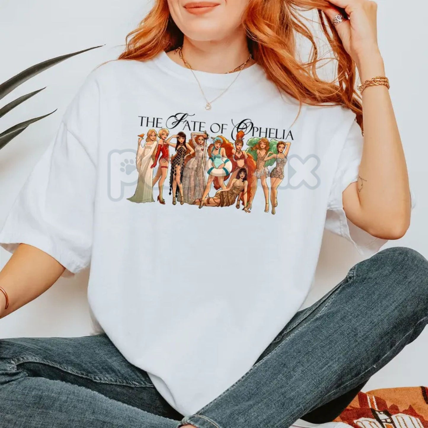 Ophelia's Tragedy T-Shirt - Haunting Melancholy Graphic Tee, Dark Academia Literature Shirt, Shakespearean Drama Apparel-Pasimax