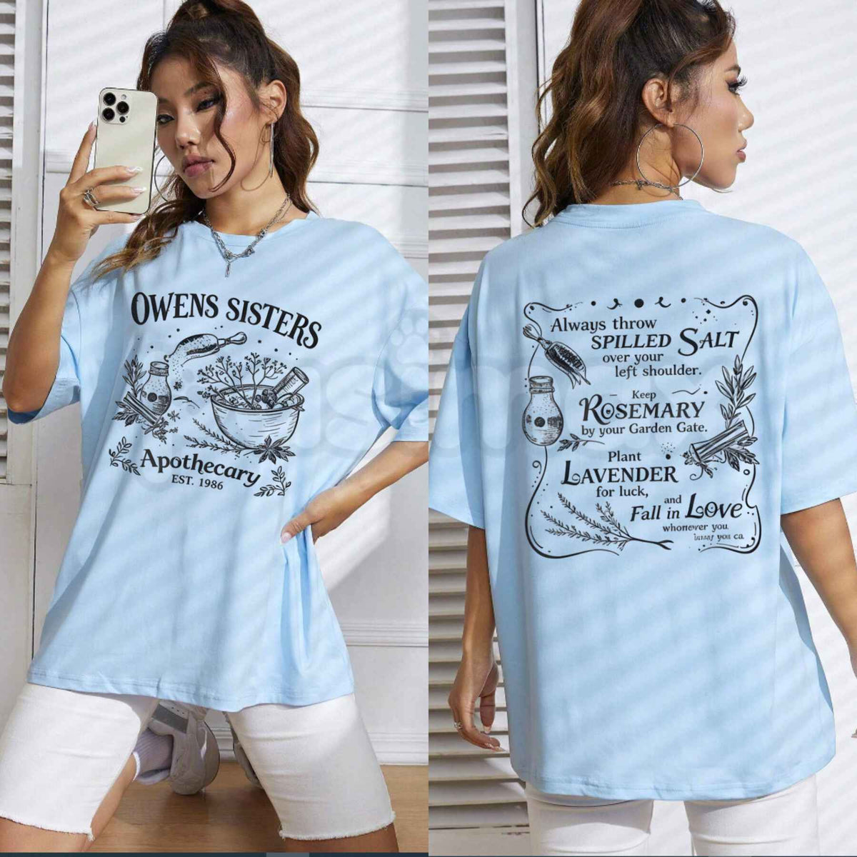 Owens Sisters Apothecary 1986 T-Shirt – Vintage Witchy Botanical Herb Unisex Tee-Pasimax