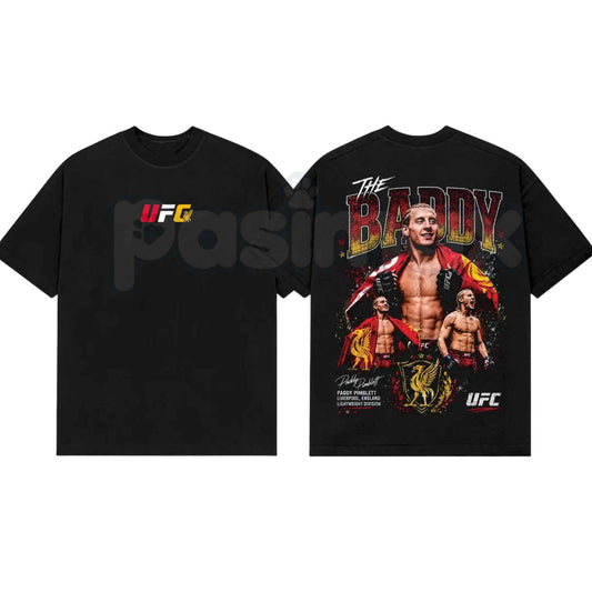 Paddy The Baddy Pimblett UFC Heavy Cotton Shirt – Vintage MMA Fan Graphic Tee, Legendary Liverpool Scouse Fighter Unisex Premium Streetwear T-Shirt-Pasimax