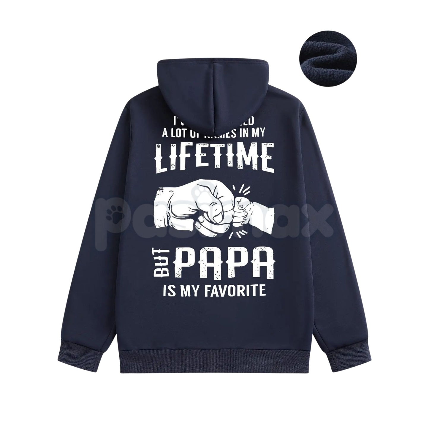 Papa is My Favorite Hoodie – Cute Dad and Grandpa Love Pullover, Family Relationship Apparel & Gift Idea, Unisex-Pasimax