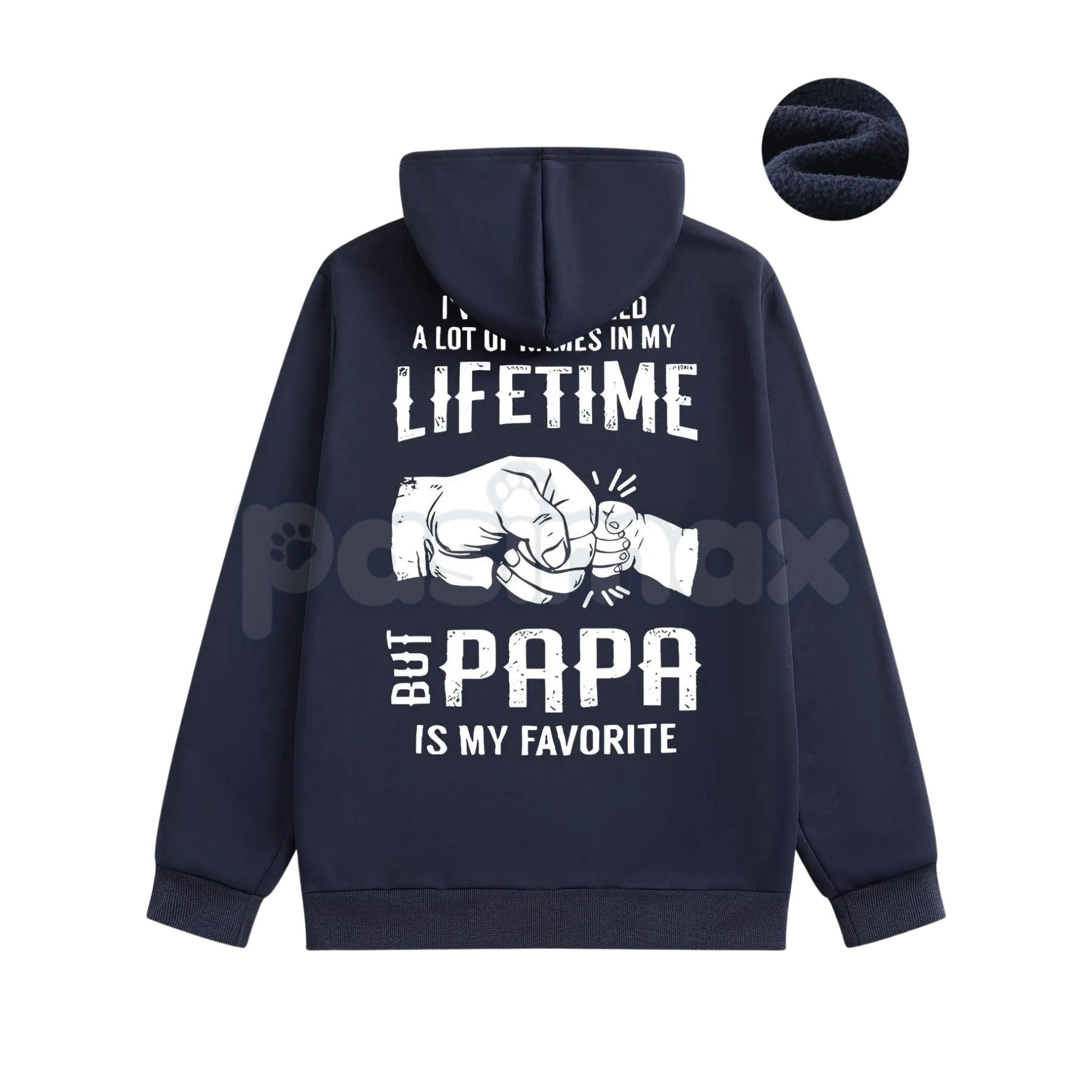 Papa is My Favorite Hoodie – Cute Dad and Grandpa Love Pullover, Family Relationship Apparel & Gift Idea, Unisex-Pasimax