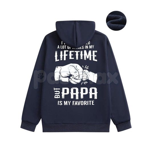 Papa is My Favorite Hoodie – Cute Dad and Grandpa Love Pullover, Family Relationship Apparel & Gift Idea, Unisex-Pasimax