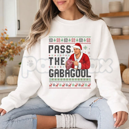 Pass the Gabagool Christmas Sweatshirt | Funny Italian Holiday Crewneck-Pasimax