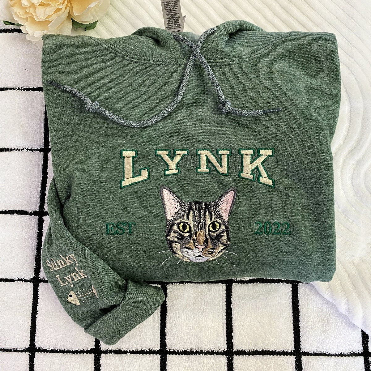 Personalized Dog Sweatshirt, Custom Cat Sweater, Embroidered Dog - Cat Hoodie from Photo, Unique Gifts for Pet Lovers