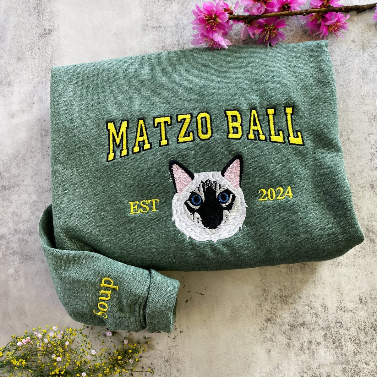 Personalized Dog Sweatshirt, Custom Cat Sweater, Embroidered Dog - Cat Hoodie from Photo, Unique Gifts for Pet Lovers