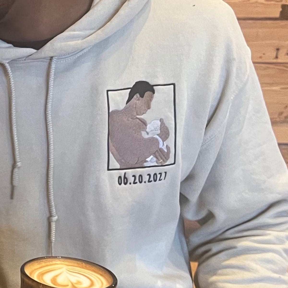 Personalized Family Sweatshirt, Custom Embroidered Portrait from Photo On Hoodie, Threads of Love Sweatshirt