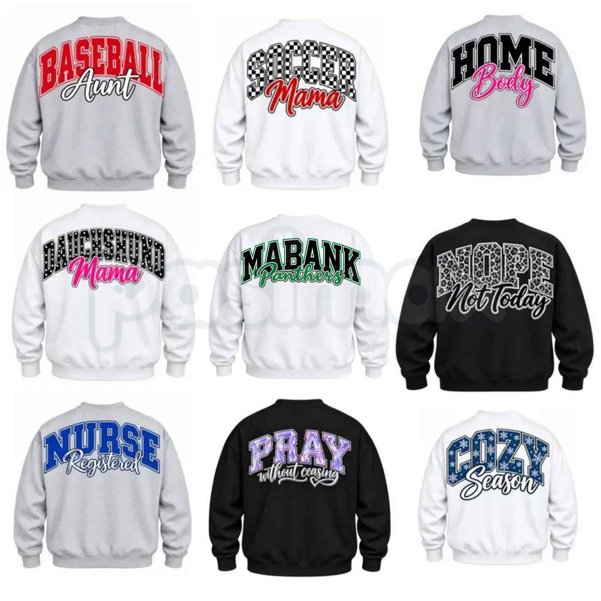 Personalized Trendy Back Print Sweatshirt | Custom Graphic Aesthetic Crewneck-Pasimax