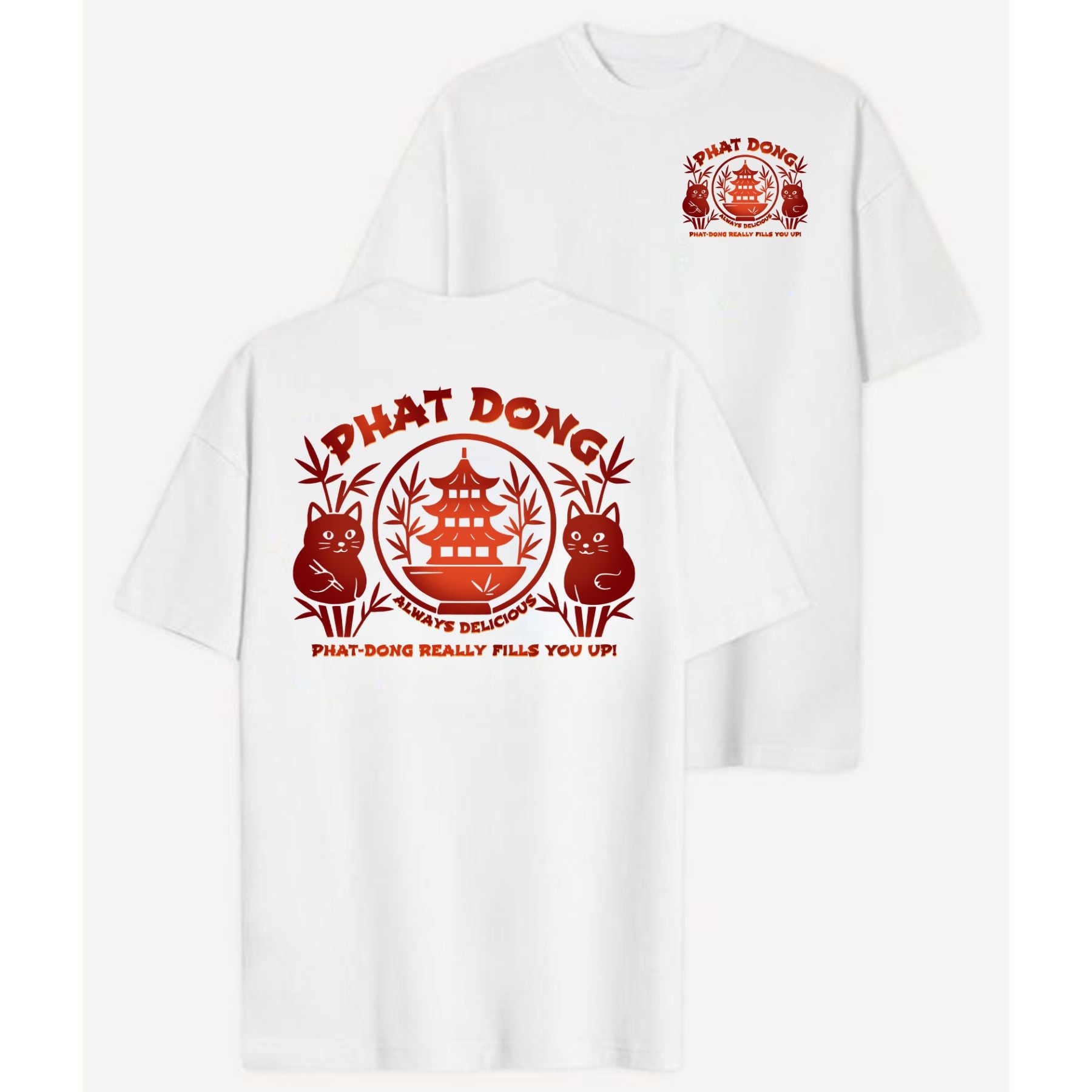 "Phat-Dong: Always Delicious" T-Shirt - Men's Funny Graphic Tee, Bold Statement Apparel-Pasimax