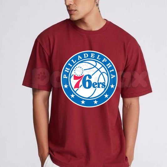 Philadelphia 76ers Logo Graphic T-Shirt – Official Philly Sixers NBA Basketball Unisex Cotton Tee-Pasimax