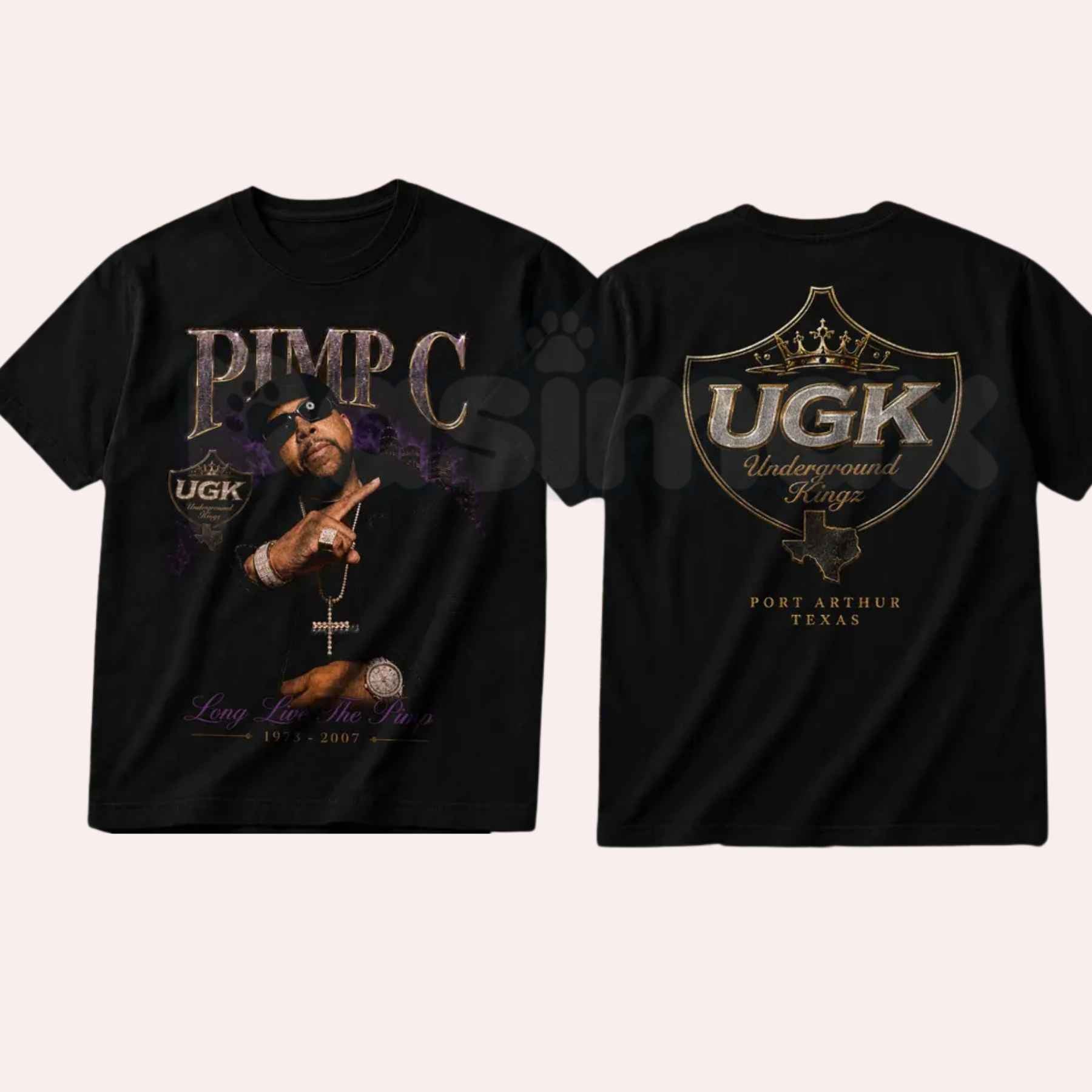Pimp C Long Live The Pimp Heavy Cotton Unisex Graphic T Shirt – Vintage Rap Legend Tribute Tee, Retro Texas Hip Hop Culture Classic Cotton Streetwear Shirt-Pasimax