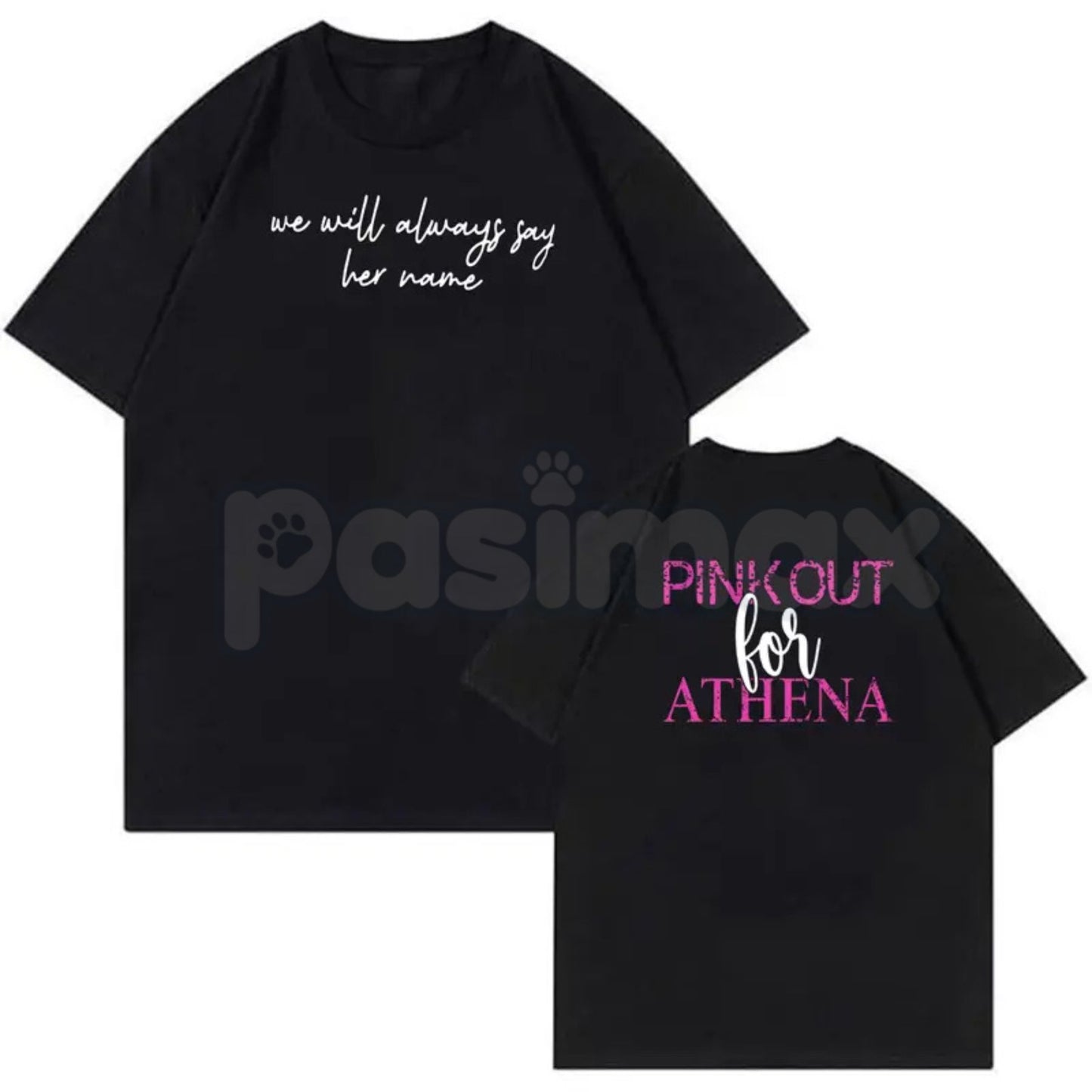 Pink Out For Athena Strand T-Shirt – Justice For Athena Memorial Awareness Tee-Pasimax