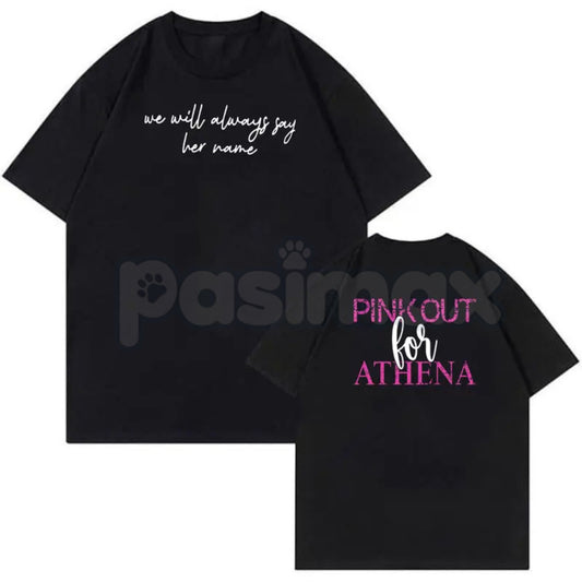 Pink Out For Athena Strand T-Shirt – Justice For Athena Memorial Awareness Tee-Pasimax