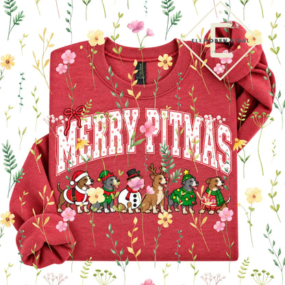 Christmas 30+ Dog Breed Sweatshirt | Merry Dogmas Holly Xmas Crewneck
