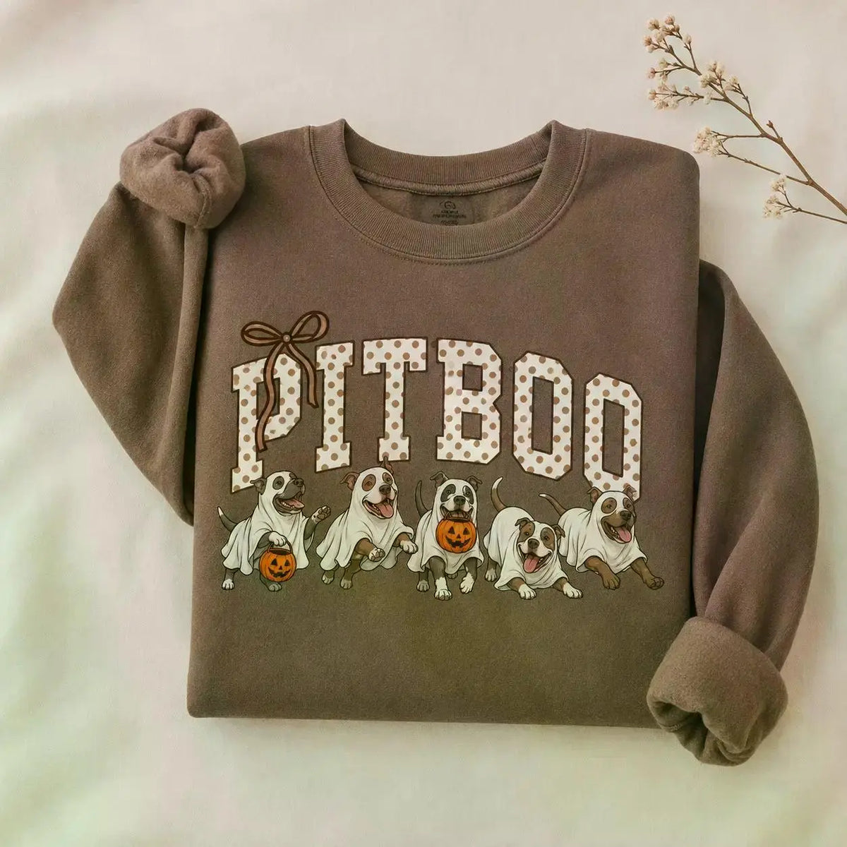 Dark Chocolate 30+ Halloween Dog Breeds Sweatshirt | Dog Mom Fall Crewneck