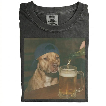 Comfort Colors® Custom Dog Breeds Beer T-Shirt – Vintage 90s Funny Edgy Dog Meme Tee, Aesthetic Brewery Lover Dog Dad Gift Shirt