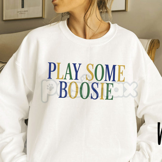 Play Some Boosie Sweatshirt | Funny Hip Hop Quote Crewneck | Southern Rap Aesthetic Jumper | Badazz Music Graphic Pullover | Retro Streetwear Party Shirt | Music Lover Gift for Him Her-Pasimax