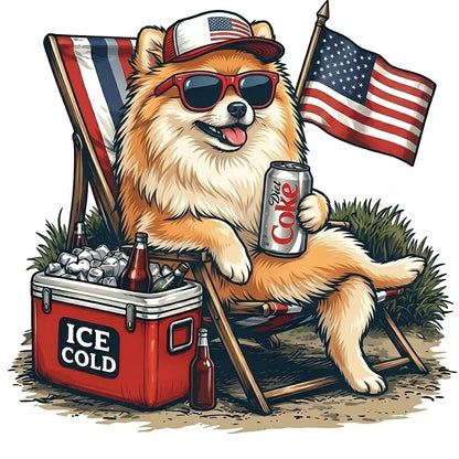 Comfort Colors® 50+ Dog Funny 4th of July T-Shirt – Retro Labrador Retriever Diet Coke Graphic Tee, Patriotic Animal Meme Shirt, Vintage USA Dog Lover Top