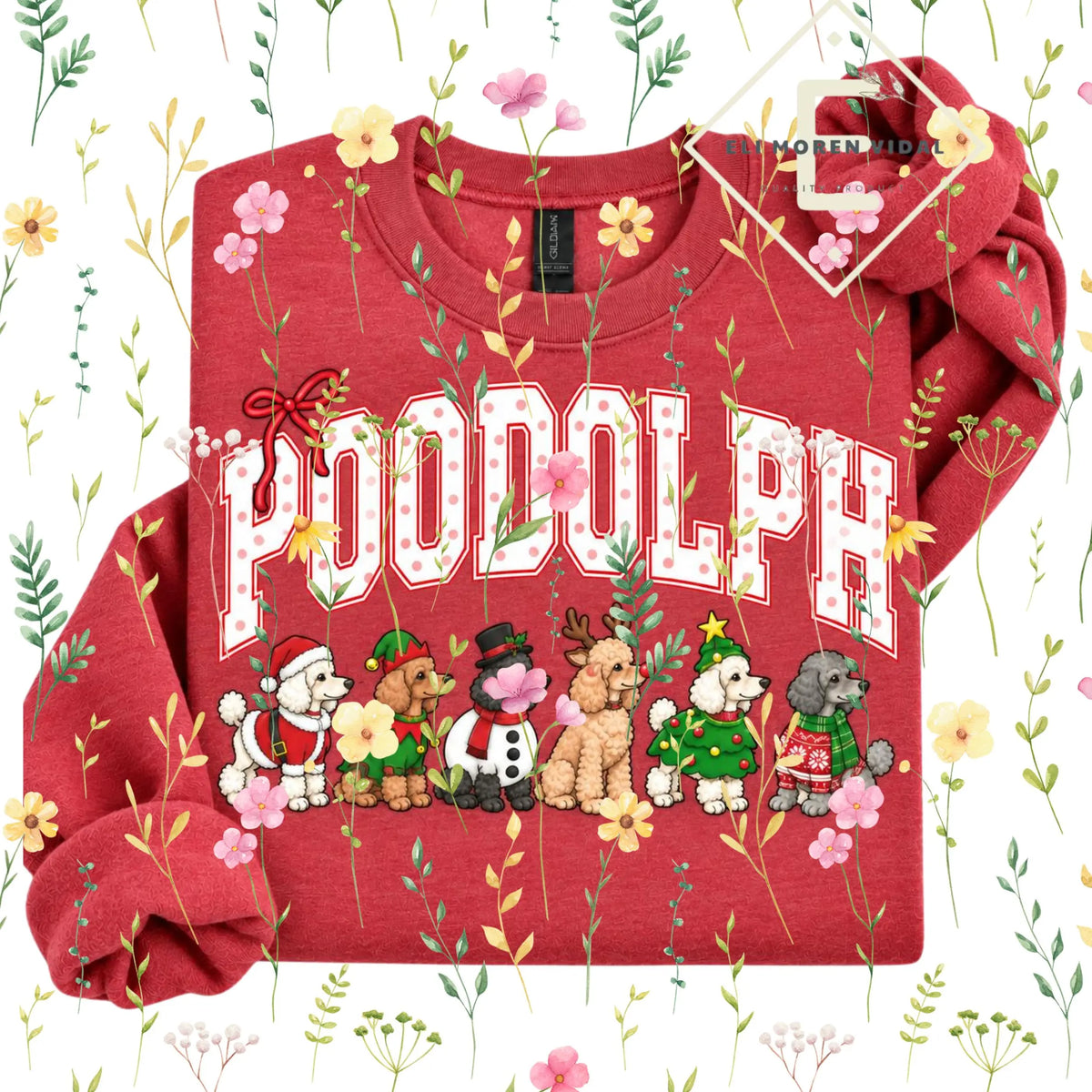 Christmas 30+ Dog Breed Sweatshirt | Merry Dogmas Holly Xmas Crewneck