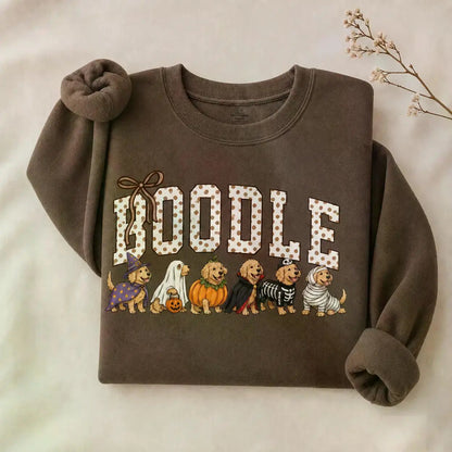 Dark Chocolate 30+ Halloween Dog Breeds Sweatshirt | Dog Mom Fall Crewneck