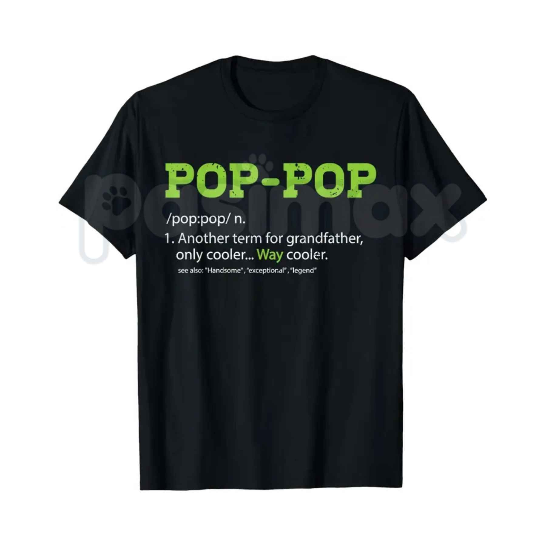 Pops Definition T-Shirt – Funny Cool Grandpa Pop-Pop Unisex Cotton Graphic Tee-Pasimax