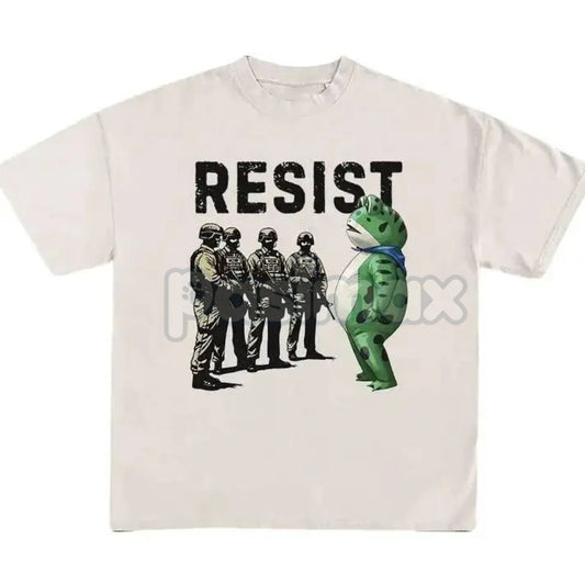 Portland Frog "Resist Fascism" T-Shirt - Anti-Fascism Activism Graphic Tee, Unisex Political Statement Shirt-Pasimax