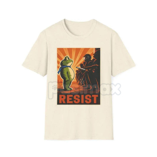 Portland Frog "Resist" Protest T-Shirt - Vintage Activist Tee, Anti-ICE, Anti-Trump Graphic Apparel-Pasimax