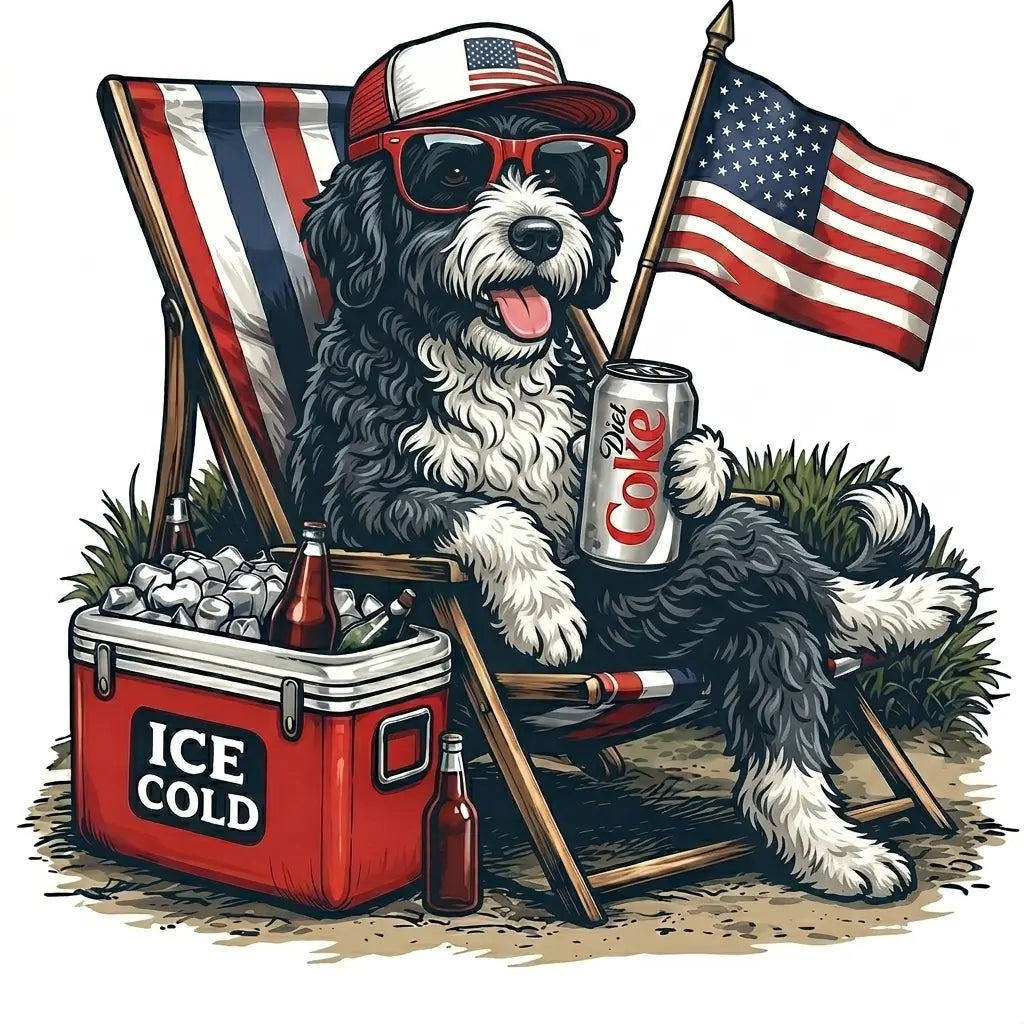 Comfort Colors® 50+ Dog Funny 4th of July T-Shirt – Retro Labrador Retriever Diet Coke Graphic Tee, Patriotic Animal Meme Shirt, Vintage USA Dog Lover Top