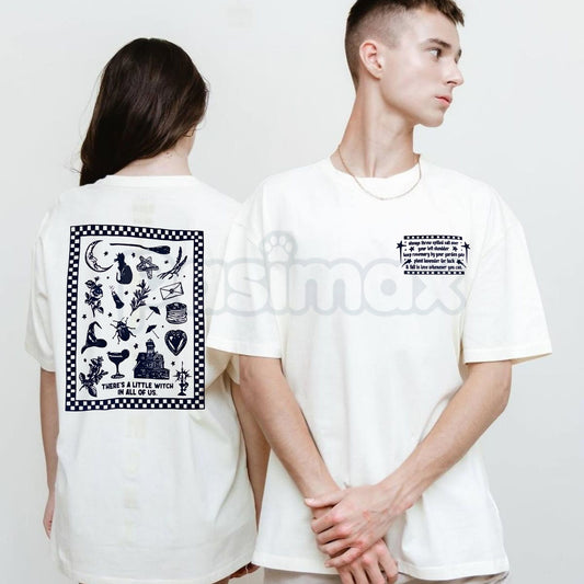 Practical Magic Shirt – Midnight Margaritas Witch Tee, Vintage Comfort Colors® Halloween Aesthetic-Pasimax