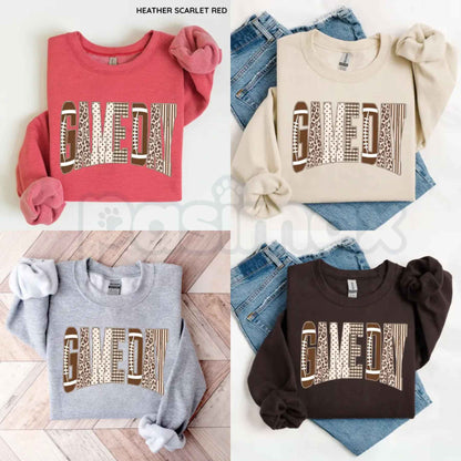 Preppy Football Game Day Sweatshirt | Touchdown Football Mom Shirt-Pasimax