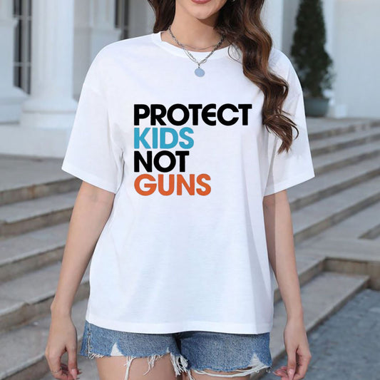"Protect Kids Not Guns" T-Shirt - 2 Sided "Thoughts and Prayers" Tee, End Gun Violence Apparel-Pasimax