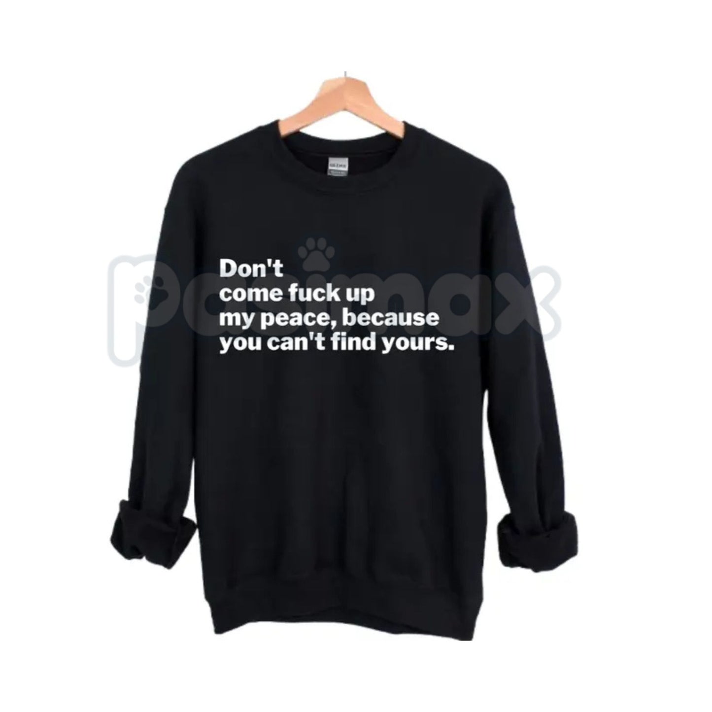 Protect My Peace Sweatshirt | Set Boundaries Mental Health Crewneck | Assertive Self-Care Jumper | Tranquility Statement Top-Pasimax